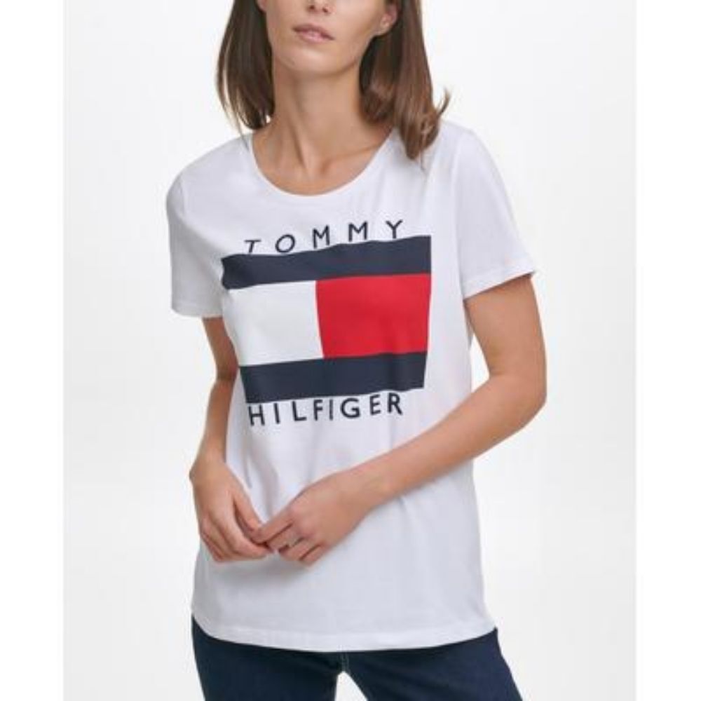 Tommy Hilfiger Cotton Logo T-Shirt White SmaLL